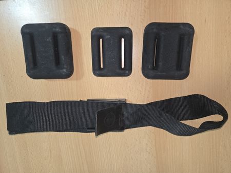 Ceinture plombs enrober pour plongée apnée ou autre.