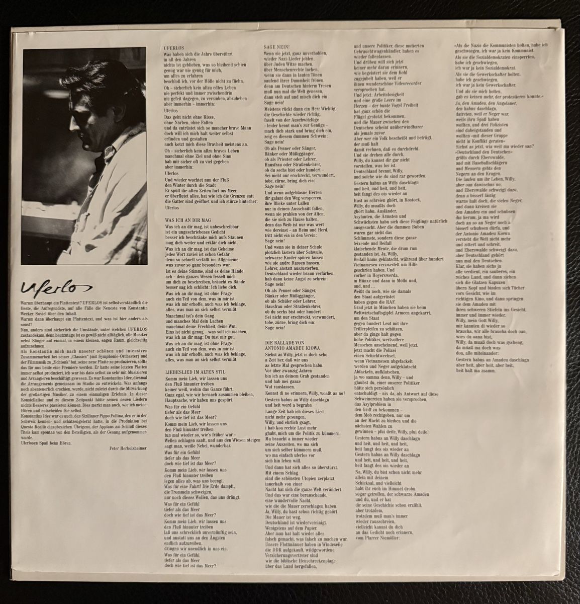 Dischi in vinile: Konstantin Wecker - Uferlos LP - Schallplatte – Usato da Goldach venduto da Messerguru 3