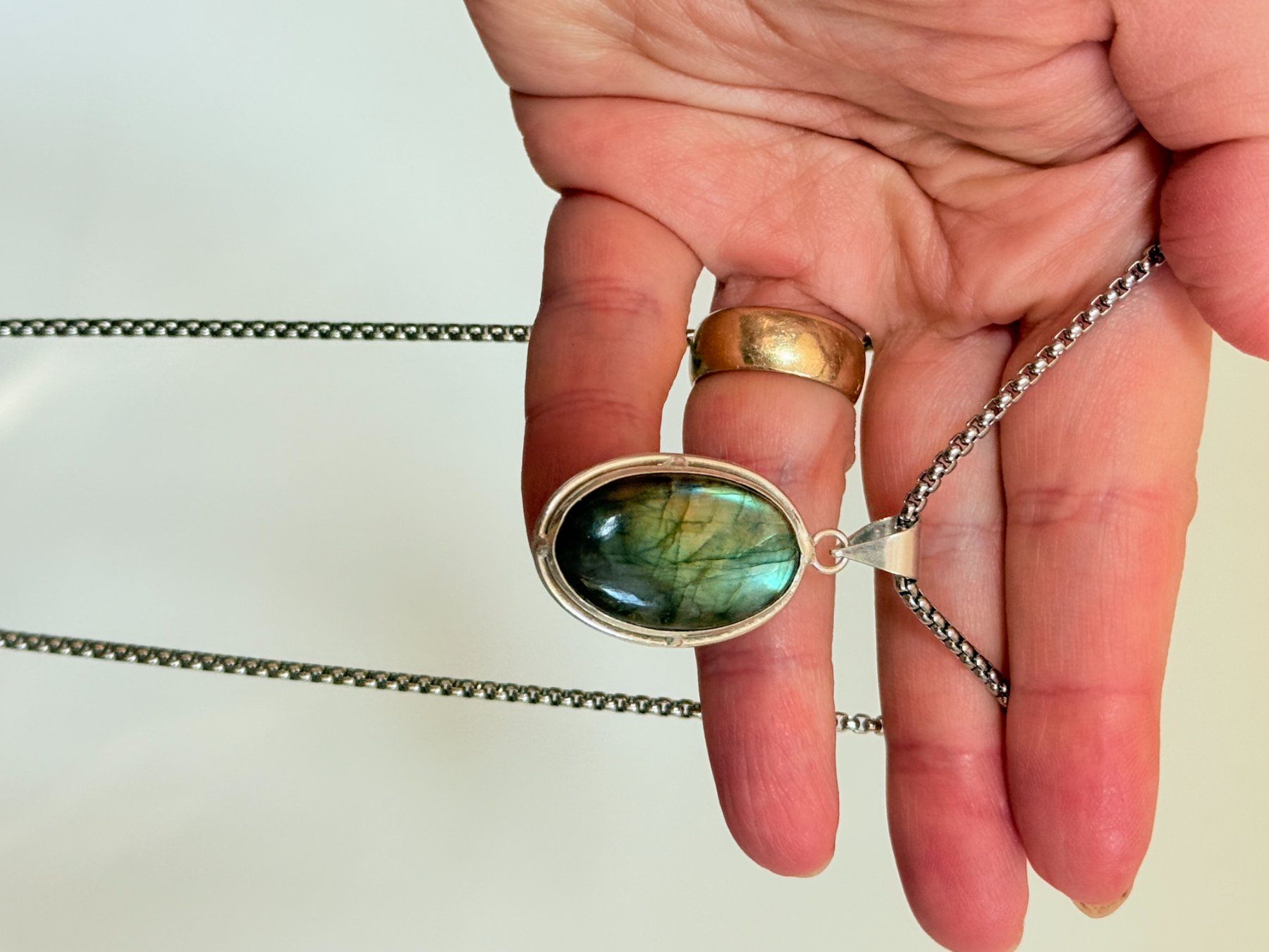 Catenine: Collier Labradorite - Élégance Naturelle ✨ – Nuovo e nell'imballaggio originale da Genève venduto da AGBERG 6
