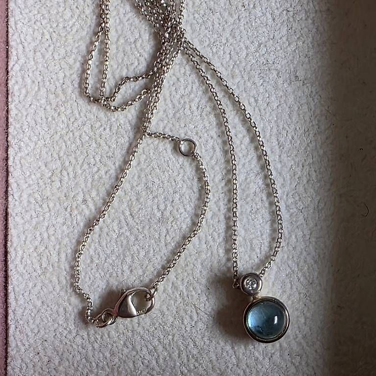 Catenine: Collier argent 925 avec Topaze et Diamant – Nuovo e nell'imballaggio originale da Orbe venduto da Adaline.64 3