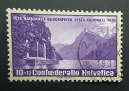 Bundesfeier 1938 Tellskapelle gest. Zürich  B1z geriffelt