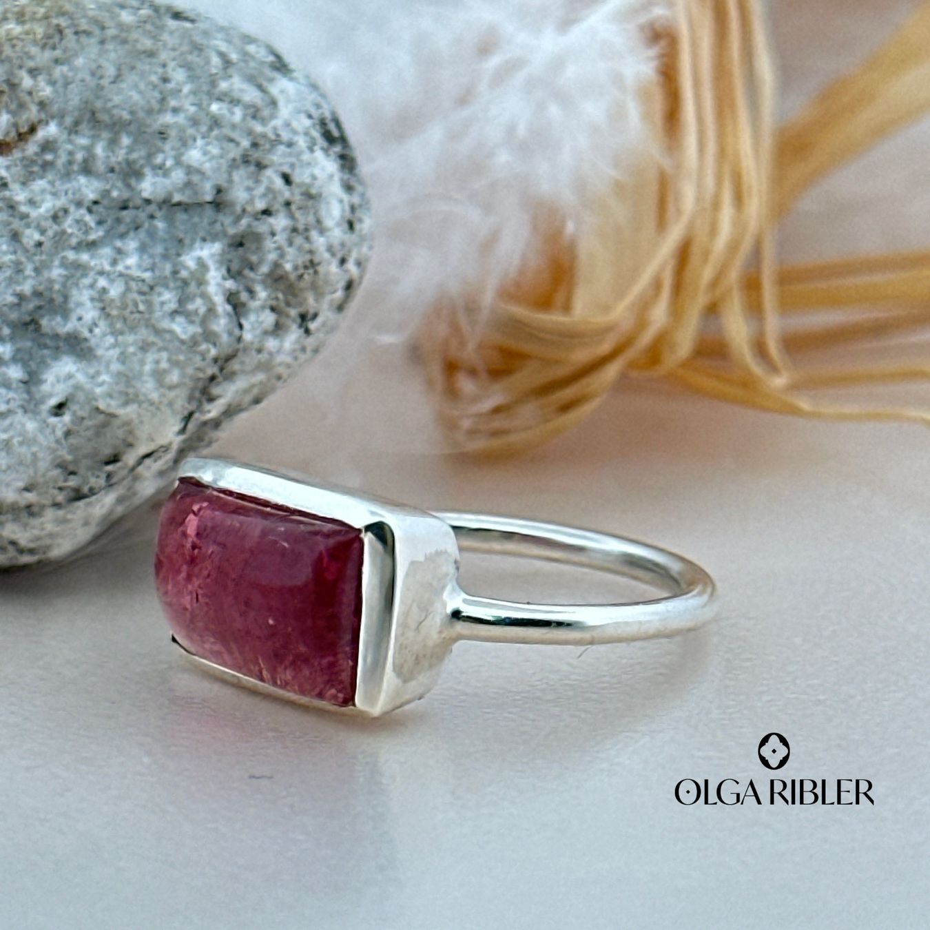Olga Ribler Anelli: Turmalin Ring Sterling Silber Unikate Ringgrösse 54 – Nuovo (secondo la descrizione) da Luzern venduto da Schmuckoutlet 5