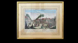 Magnifique vue d'optique authentique du XVIIIe siècle