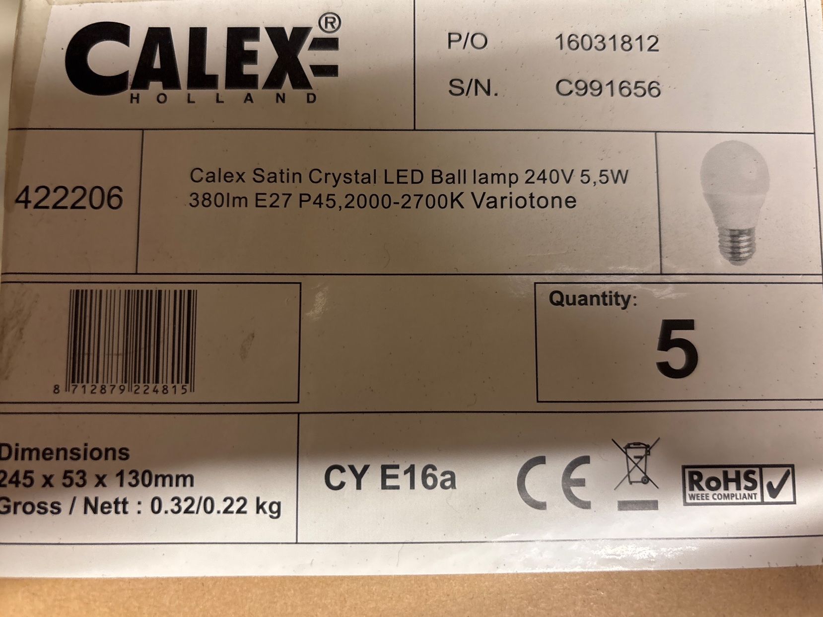Lampade: 11 Stück CALEX LED Variotone Lampe E27 5.5W 380lm dimmbar – Nuovo e nell'imballaggio originale da Erlinsbach venduto da Maegu02 1