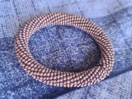 HÄKEL-ARMBAND MIT KRISTALLE & MIYUKI Gr. XS - S LILA (X3)