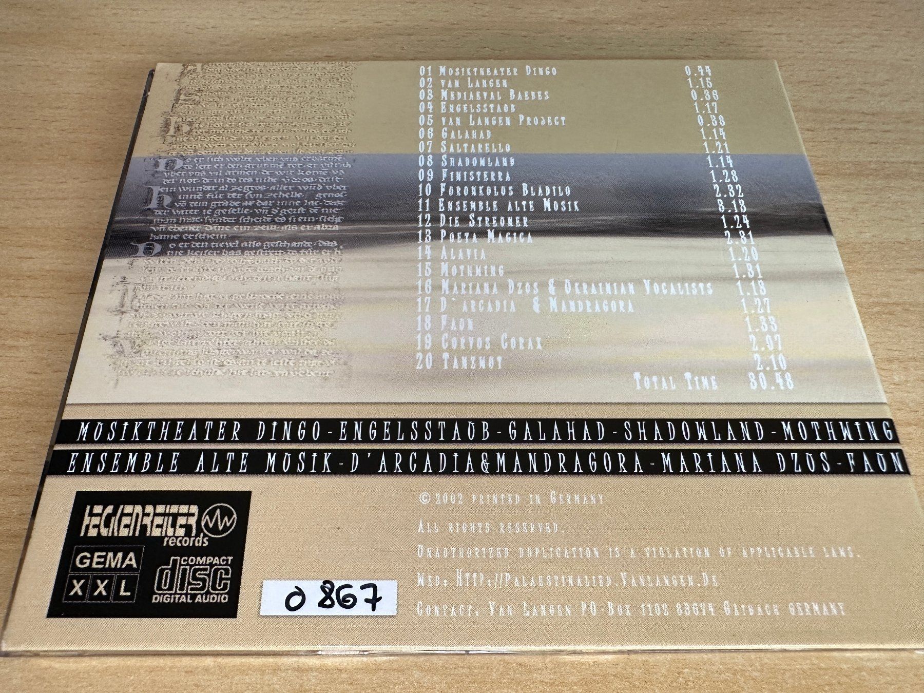 CDs: Various – Palästinalied-Projekt – Gebraucht aus Rikon im Tösstal von Alpenmutz 1