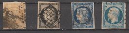 France lot 4 pièces 19ème siècle état varié