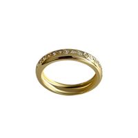 925 Silber Ring Slim vergoldet  Gr. 54