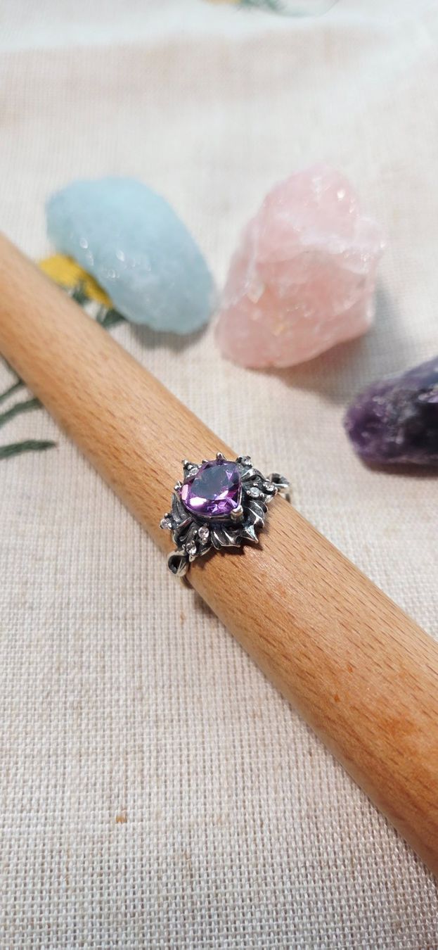 Anelli: NEW - S925 Amethyst Ring (Adjustable) – Nuovo (secondo la descrizione) da Zürich venduto da cin_wcf6 1