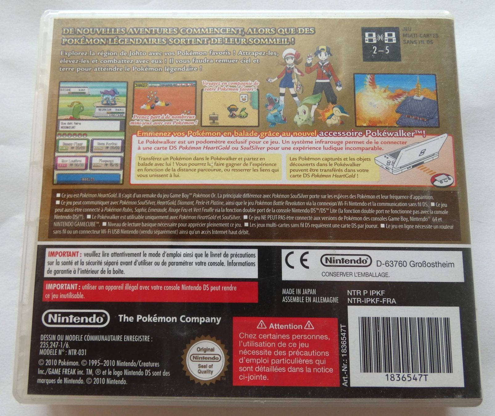 Pokémon Spiele: Nintendo DS - POKEMON Version Or Heartgold – Gebraucht aus La Sarraz von classicworldcoins 1