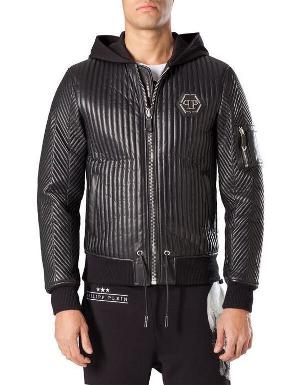 philipp plein leder jacke