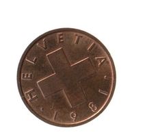 MONETA SVIZZERA 1 centesimo 1981 usata - circolata Rame