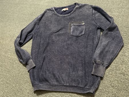 Pullover Mustang Herren Gr L dunkelblau guter Zustand
