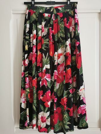 Vintage Blumen Plissee Rock, Jupe Gr.36 made in West Germany