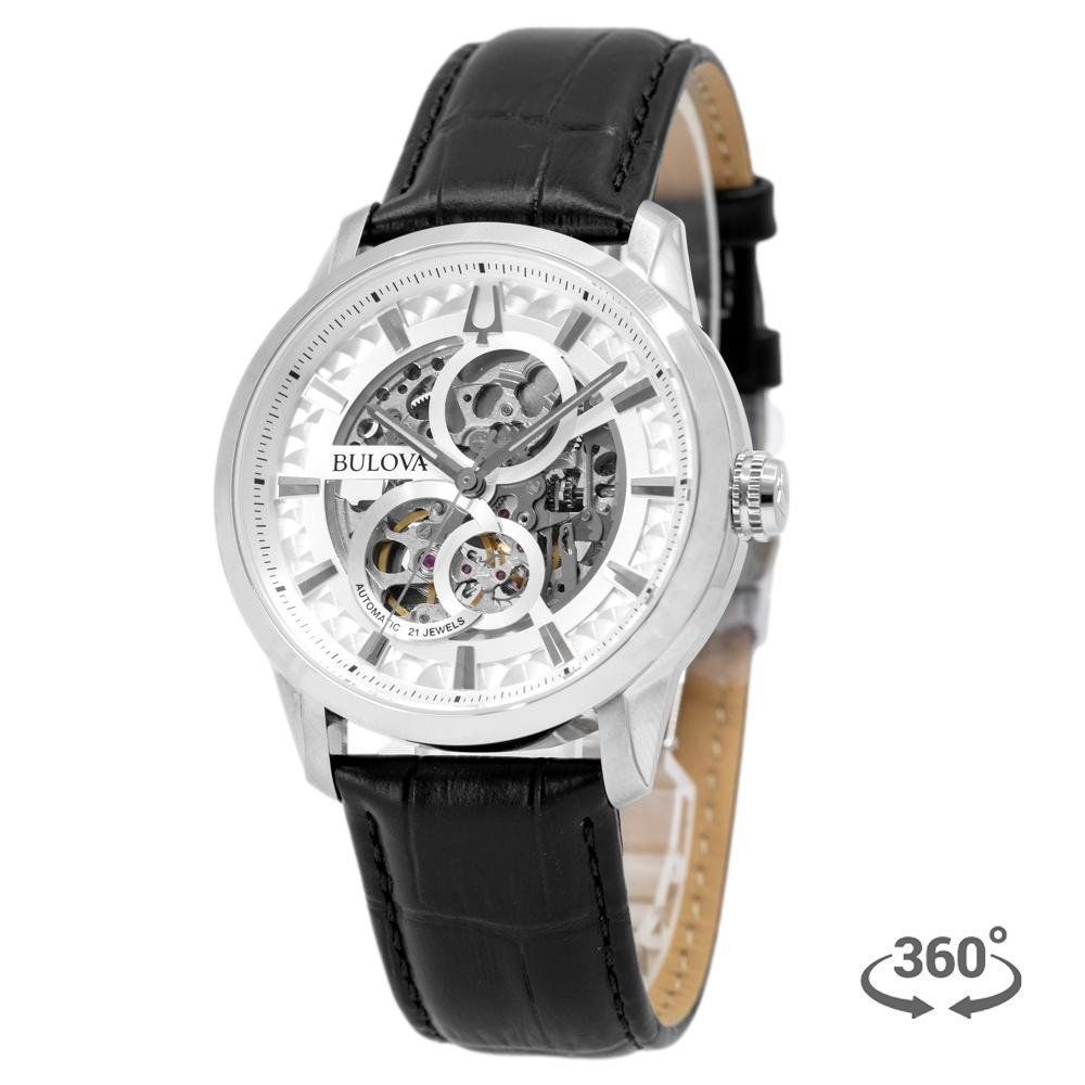 Bulova Orologi: Bulova herren 96A266 Sutton Skeleton Dial Watch – Nuovo e nell'imballaggio originale da Schindellegi venduto da harveystore