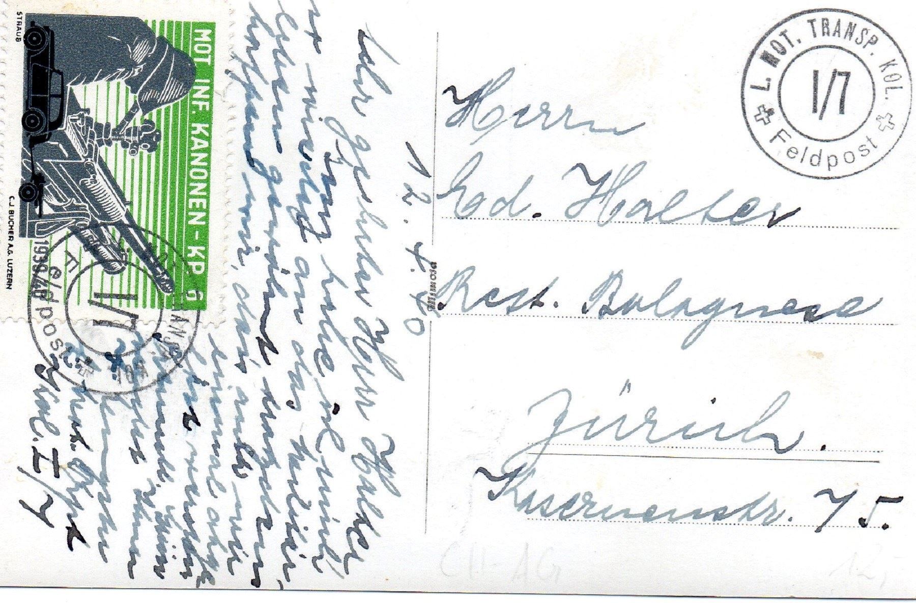 Cartoline postali: TÄGERIG Feldpost Militär mit Briefmarke – Usato da Jona venduto da philajona 1