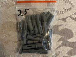 Lego 25 x Axle 1L with Pin 2L with Friction Ridges - 11214