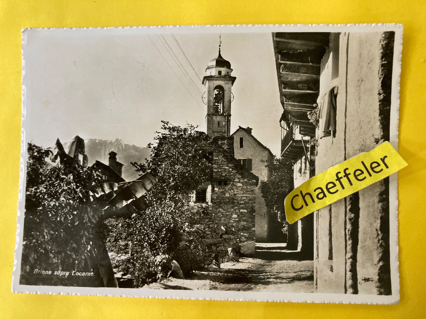 Ansichtskarten: 1956 Brione sopra Locarno – Gebraucht aus Zürich von Chaeffeler