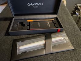 Caran d'Ache Léman Slim Roller Weiss Rosegold neu