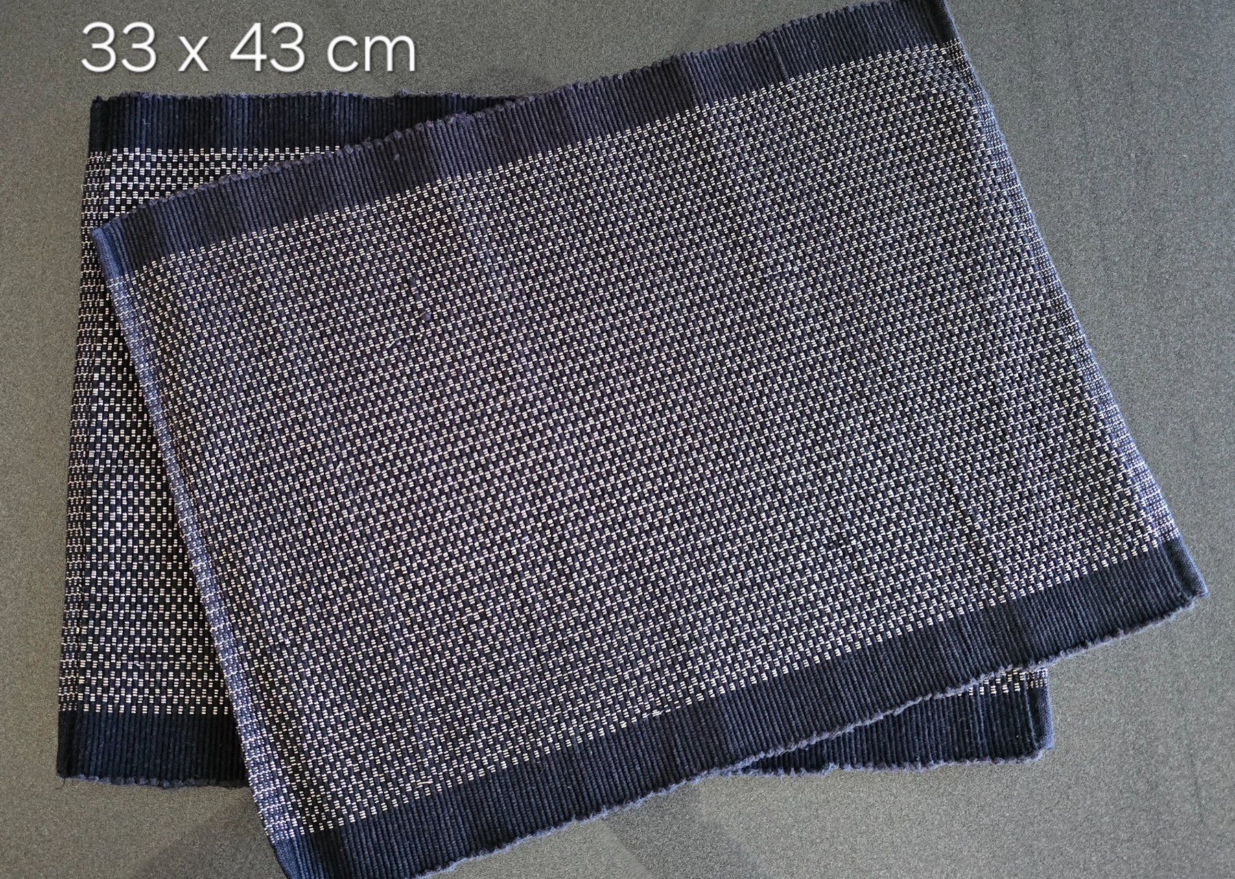 Set di tavolo e panche: 2er Tischsets, schwarz/silber, 33 x 43 cm – Usato da Meggen venduto da everydaysale
