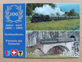 AK 100 Jahre Gotthardbahn gestempelt 24.03.92