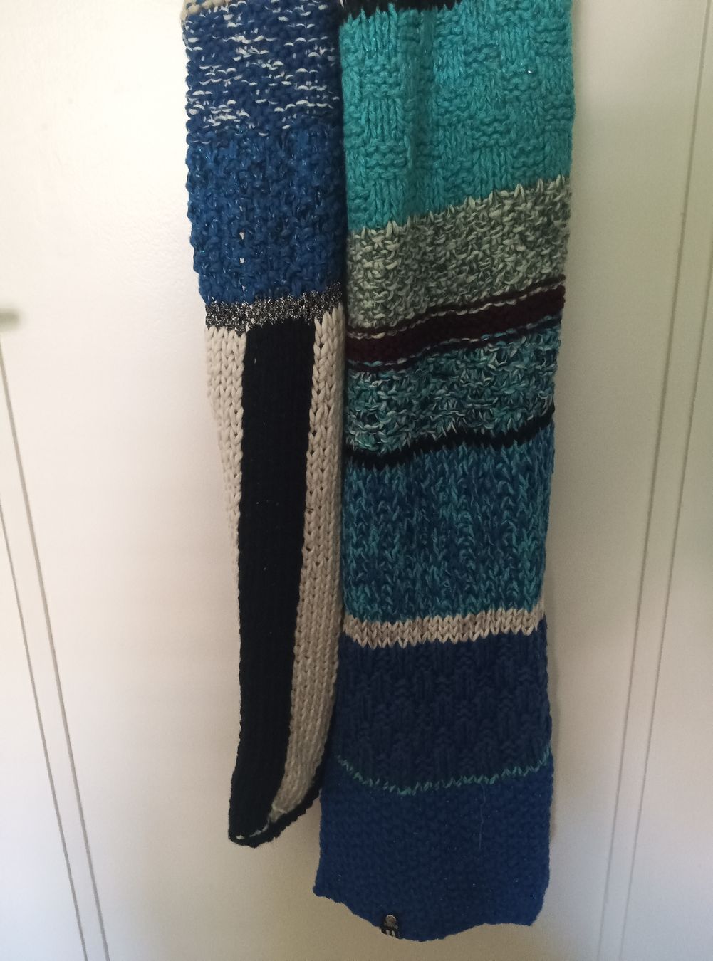 Foulards, Tücher & Schals: Warmer Toque Strickschal im Patchwork Style – Gebraucht aus Zürich von Asteraki 3
