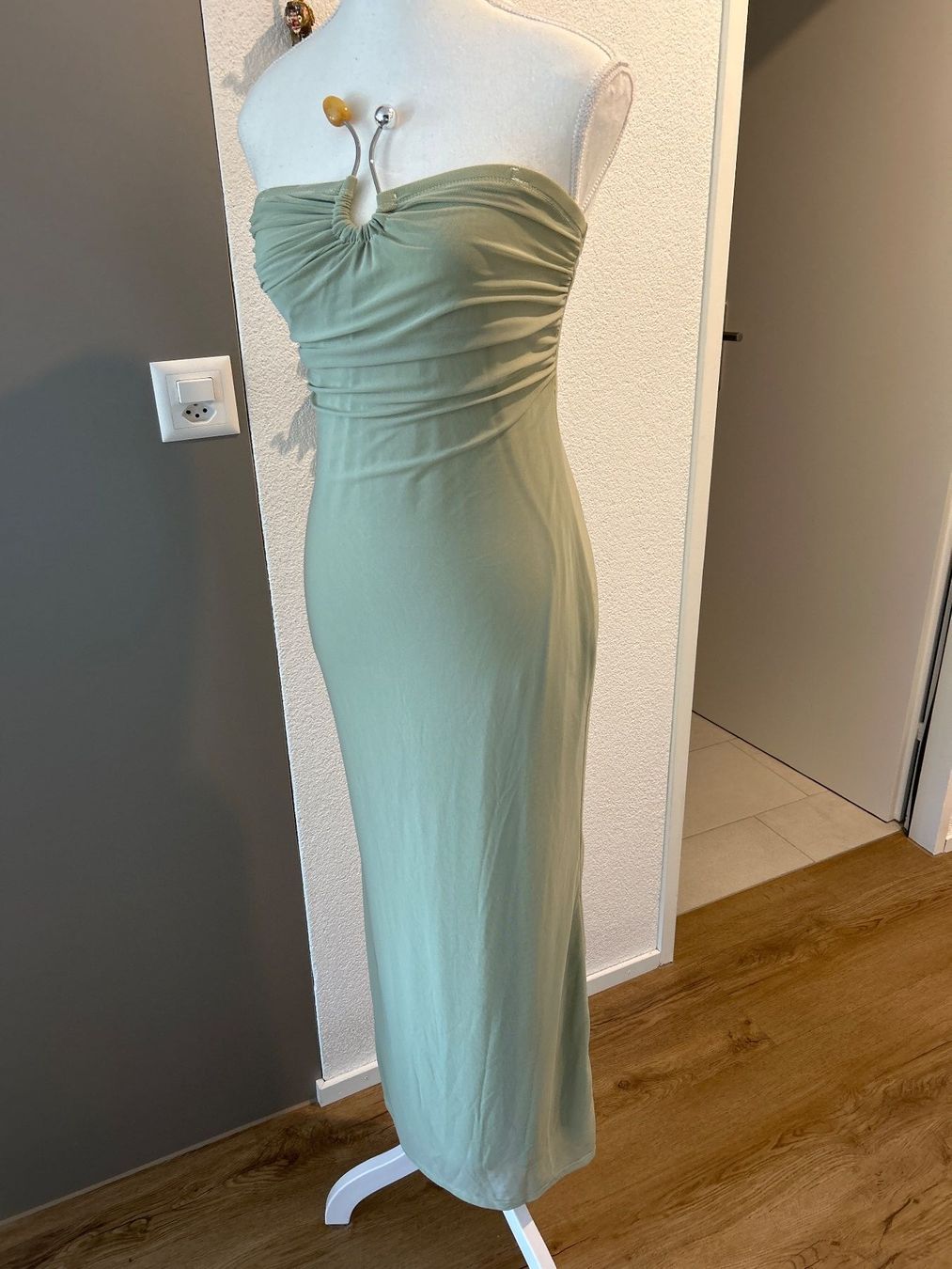Vestiti: Schulterfreies Kleid maxi mintgrün Gr. M – Usato da Brunnen venduto da Nala2929 4