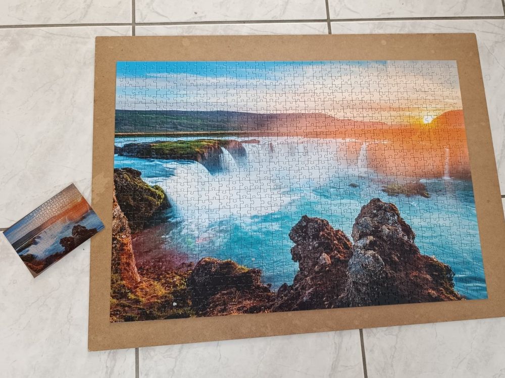 SUPERPOWER 1000 Teile Wald-Wasserfall Puzzle – Landschaftsmotiv, Fertige Größe 76x50 Cm, Holzpuzzle Für Erwachsene