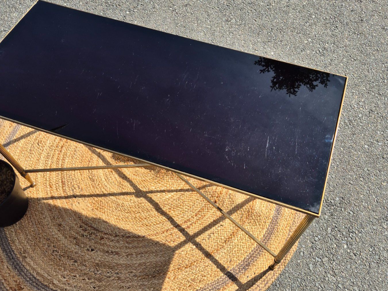 Tische: Table basse laiton opaline noire années 1960 – Gebraucht aus Fully von tameab 3