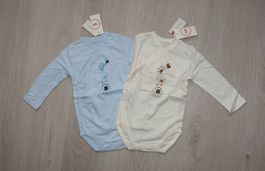2 Esprit Organic Cotton Jersey Wickelbody Gr. 74 Neu!