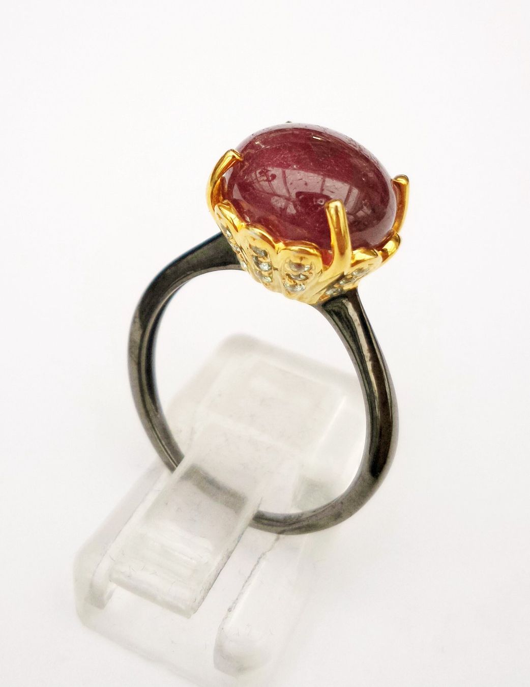 Bagues: Rubin cabochon Silber Ring – Neuf (Voir description) à Zürich par Benedikt21 2