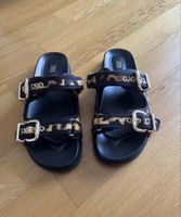 Zara Sandale/ Pantolette Gr 36 Leder Leopard 
