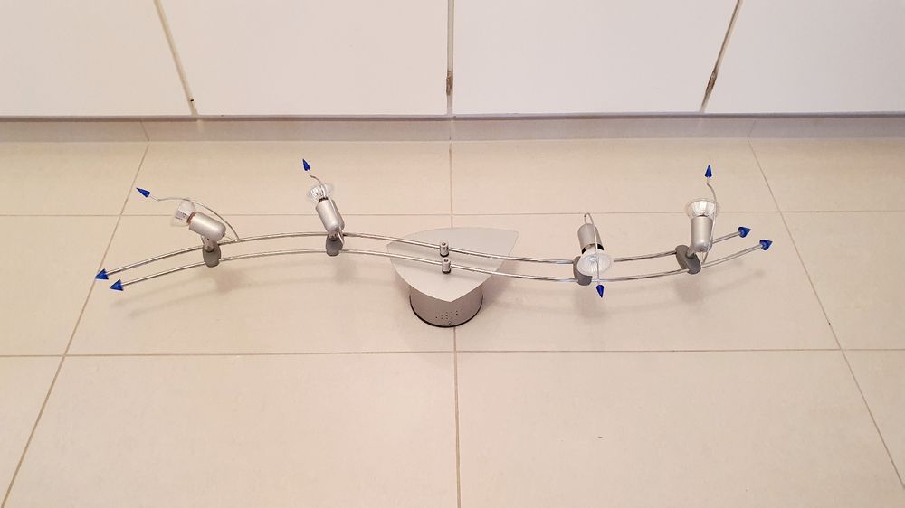 Lustres & lampes de plafonds: Design Deckenlampe Chrom gebürstet 4-flammig, drehbar – D'occasion à Riedholz par Speedy11 1
