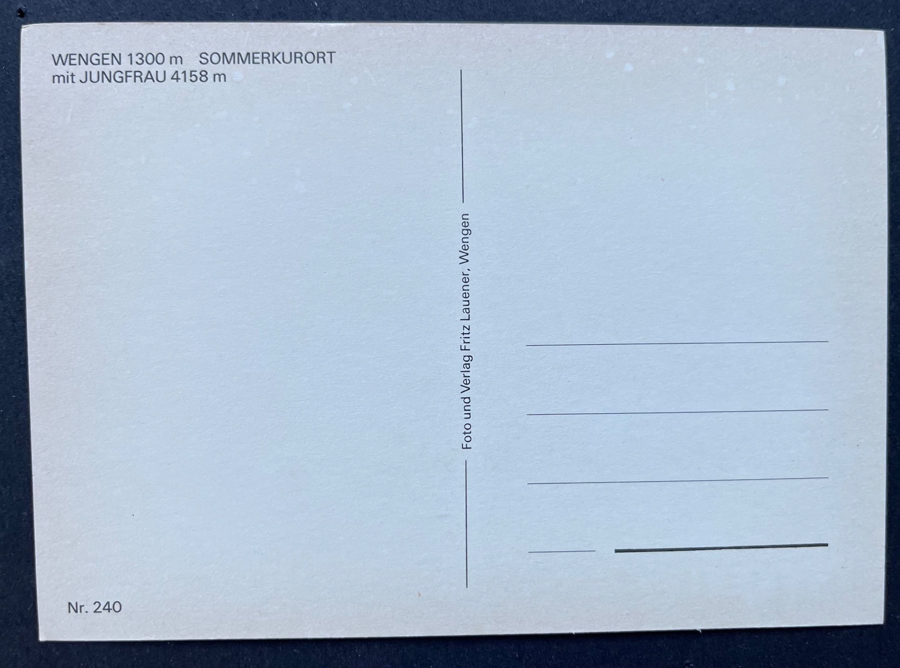 Cartoline postali: Wengen Ansicht mit Wengernalpbahn., ca. 1970 – Usato da Ostermundigen venduto da DaxKarten-75 1