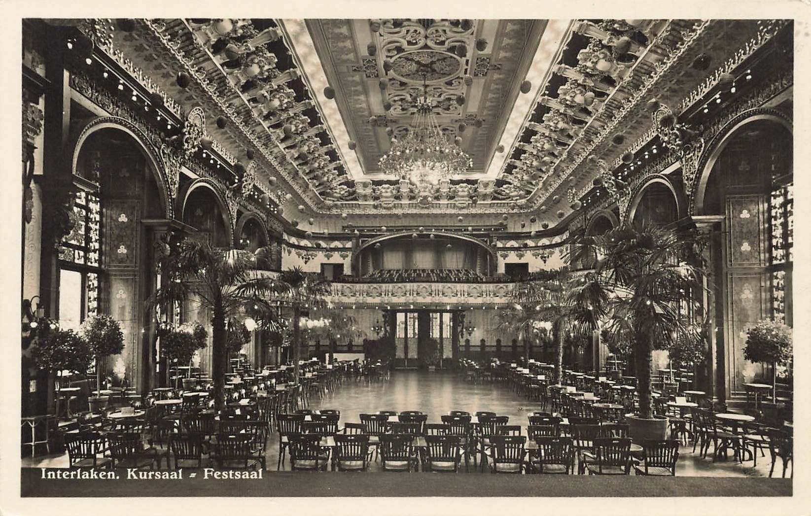 Cartoline postali: Interlaken Kursaal Festsaal – Usato da Schwyz venduto da Seffi56