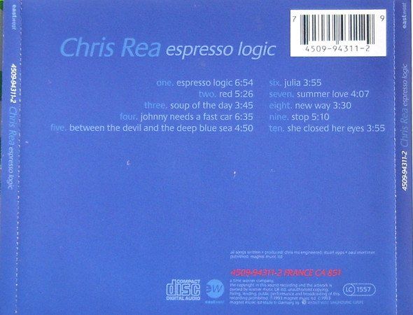 CD: Chris Rea – Espresso Logic – Usato da Brittnau venduto da Zibu 1