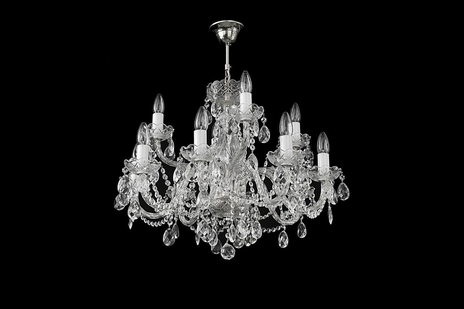 Lampadari & plafoniere: Kronleuchter Belle 12 Silber – Nuovo e nell'imballaggio originale da Glattfelden venduto da Bohemiancrystal