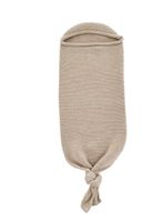 Hvid Strick Cocoon Sand