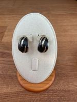 Soleil Ohrclips schwarz goldfarben guter Zustand vintage