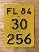 Mofanummer Nummernschild Mofa Lichtenstein FL 30 256 „84“
