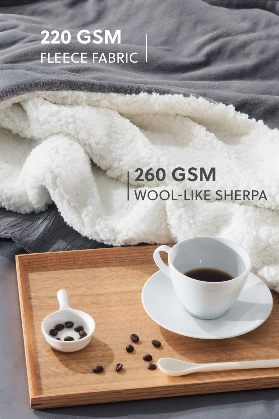 Coperte: Decke Sofa Kuscheldecke Sherpa Sofaüberwurf Couchdecke – Nuovo e nell'imballaggio originale da Zürich venduto da NovaDen 4