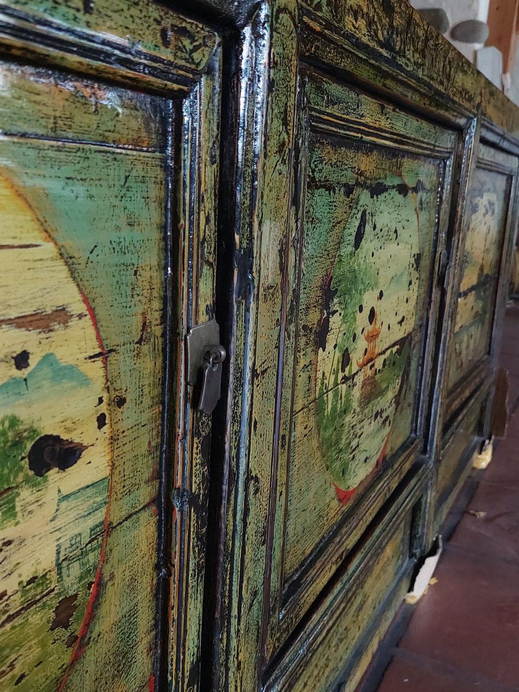 Cassettiere: Sideboard Vintage grün Malereien – Nuovo (secondo la descrizione) da Cham venduto da mjg1901 2