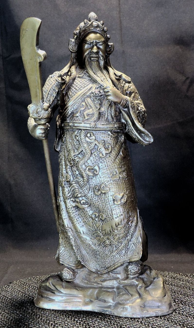 Statuette: Bronzefigur Guan Yu, Chinesischer General – Usato da Duggingen venduto da roterbambus