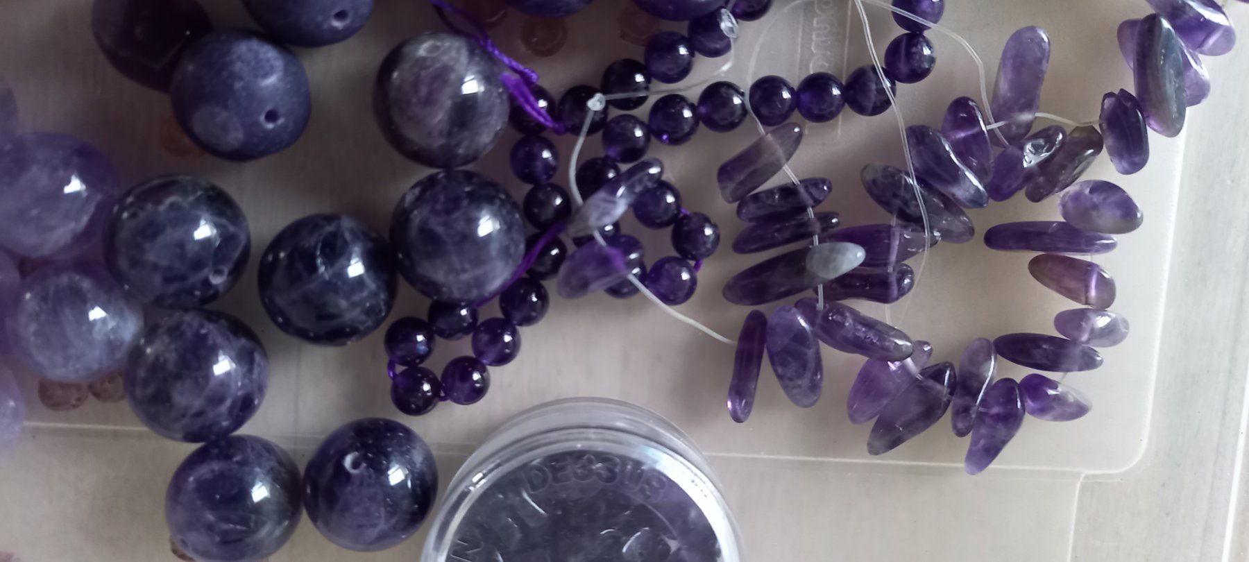 Perle (finte): amethyst schmuckperlen – Nuovo (secondo la descrizione) da Höri venduto da bsc_68fw 1