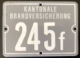 Emailleschild Schild Hausnummer Emaille Brandversicherung