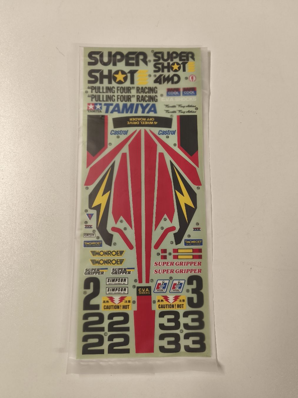 Tamiya RC Modellbau: Original Tamiya Super Shot Decal – Neu und originalverpackt aus Glattfelden von Optimus-Prime