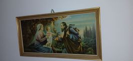 Wunderschönes religiöses Wandbild, gerahmt, Vintage Stil!