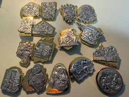 16 Lozärner GOLD-Fasnachtsplaketten zu verkaufen