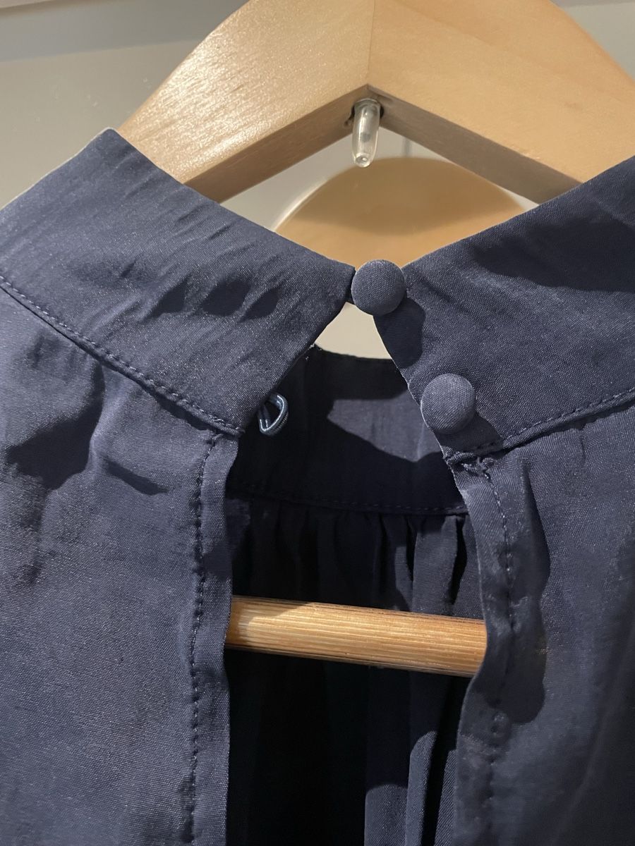 H&M Camicette: H&M Blau Blue Lyocell Navy Blouse Hemd – Nuovo (secondo la descrizione) da Unterägeri venduto da Rogucha 3