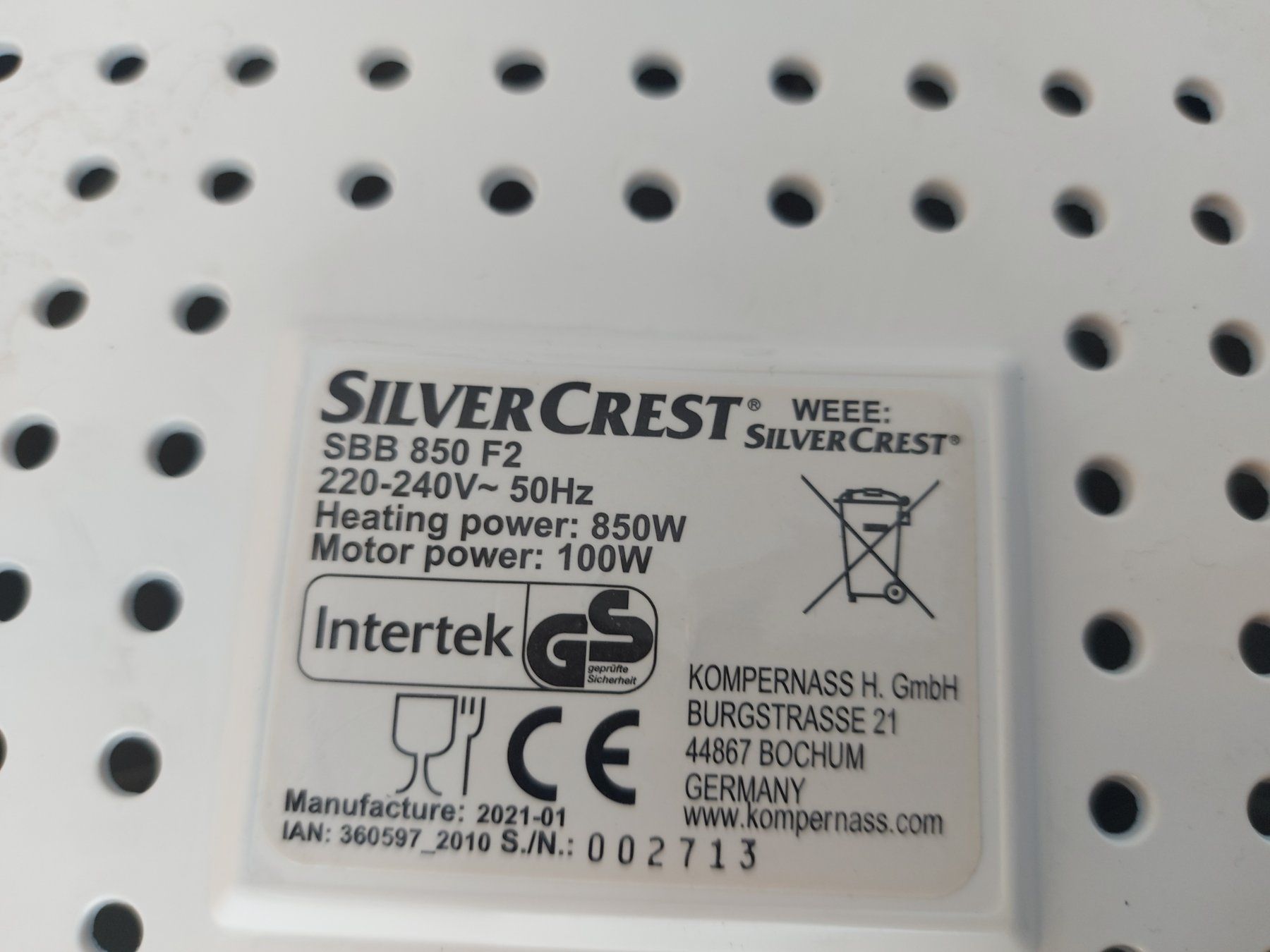 SilverCrest Elettrodomestici da cucina: Brotbackautomat SilverCrest mit 16 Programmen gebraucht – Usato da Rheinau venduto da profitronic.shop 6